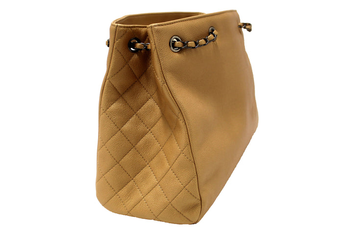 Top Quality Chanel Brown Caviar Leather Large Shopping Tote Bag