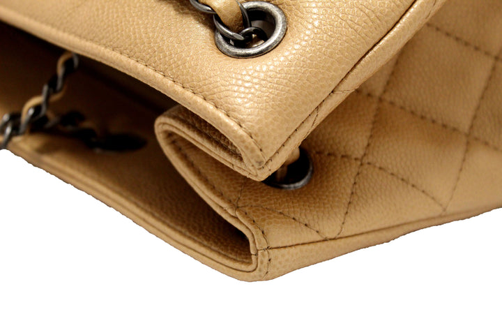 Top Quality Chanel Brown Caviar Leather Large Shopping Tote Bag