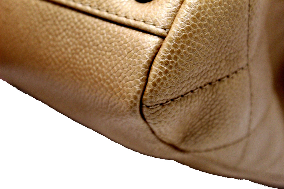 Top Quality Chanel Brown Caviar Leather Large Shopping Tote Bag
