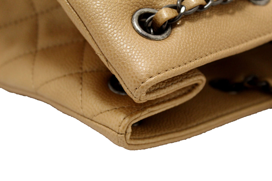 Top Quality Chanel Brown Caviar Leather Large Shopping Tote Bag