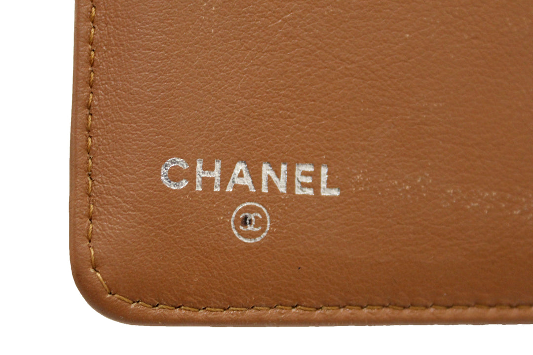 Top Quality Chanel Vintage Brown Quilted Caviar Leather Bifold Wallet