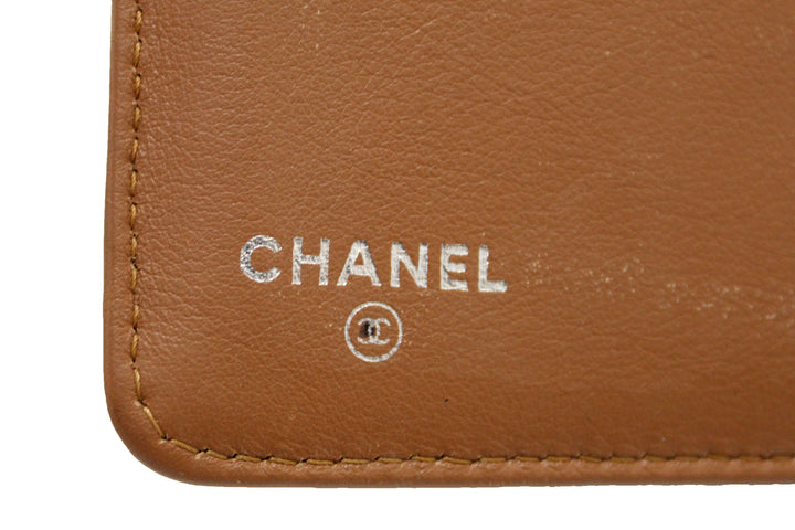 Top Quality Chanel Vintage Brown Quilted Caviar Leather Bifold Wallet