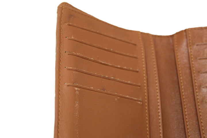 Top Quality Chanel Vintage Brown Quilted Caviar Leather Bifold Wallet