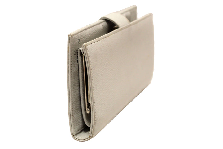 Top Quality Chanel Vintage White Caviar CC Leather Classic Long Wallet