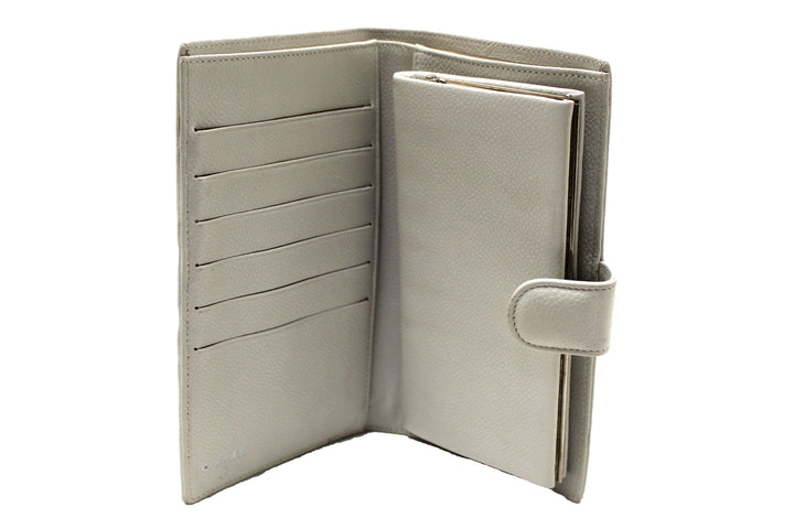 Top Quality Chanel Vintage White Caviar CC Leather Classic Long Wallet