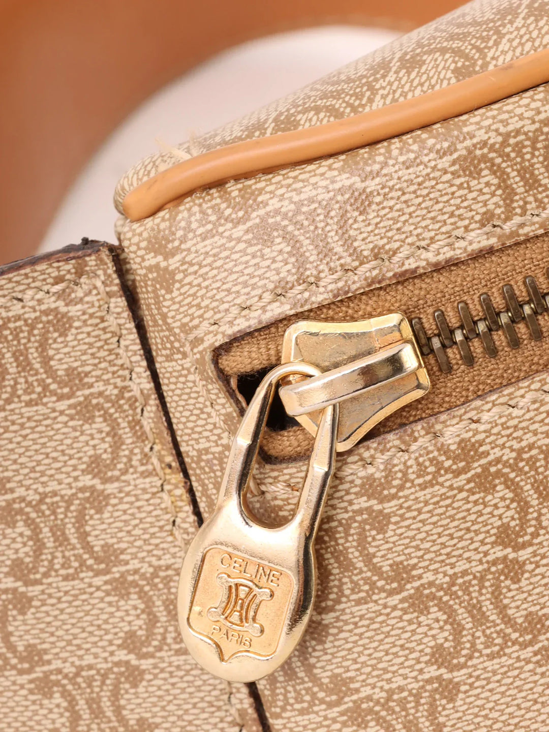 Celine Macadam Pattern Waict Bag Beige