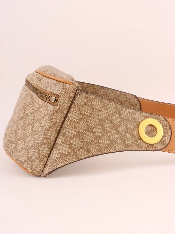 Celine Macadam Pattern Waict Bag Beige