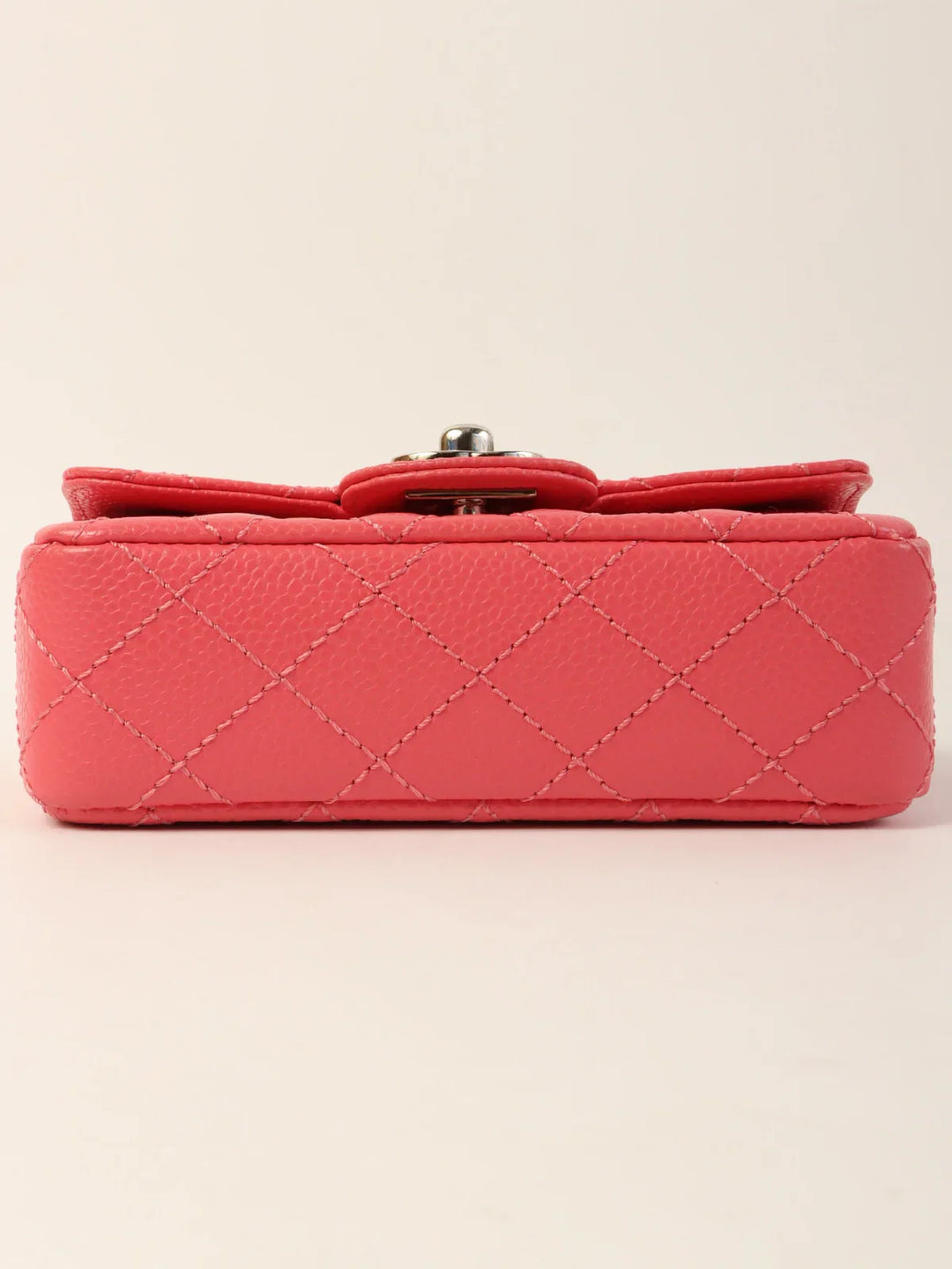Chanel Around 2004 Made Caviar Skin Turn-Lock Mini Chain Bag Pink