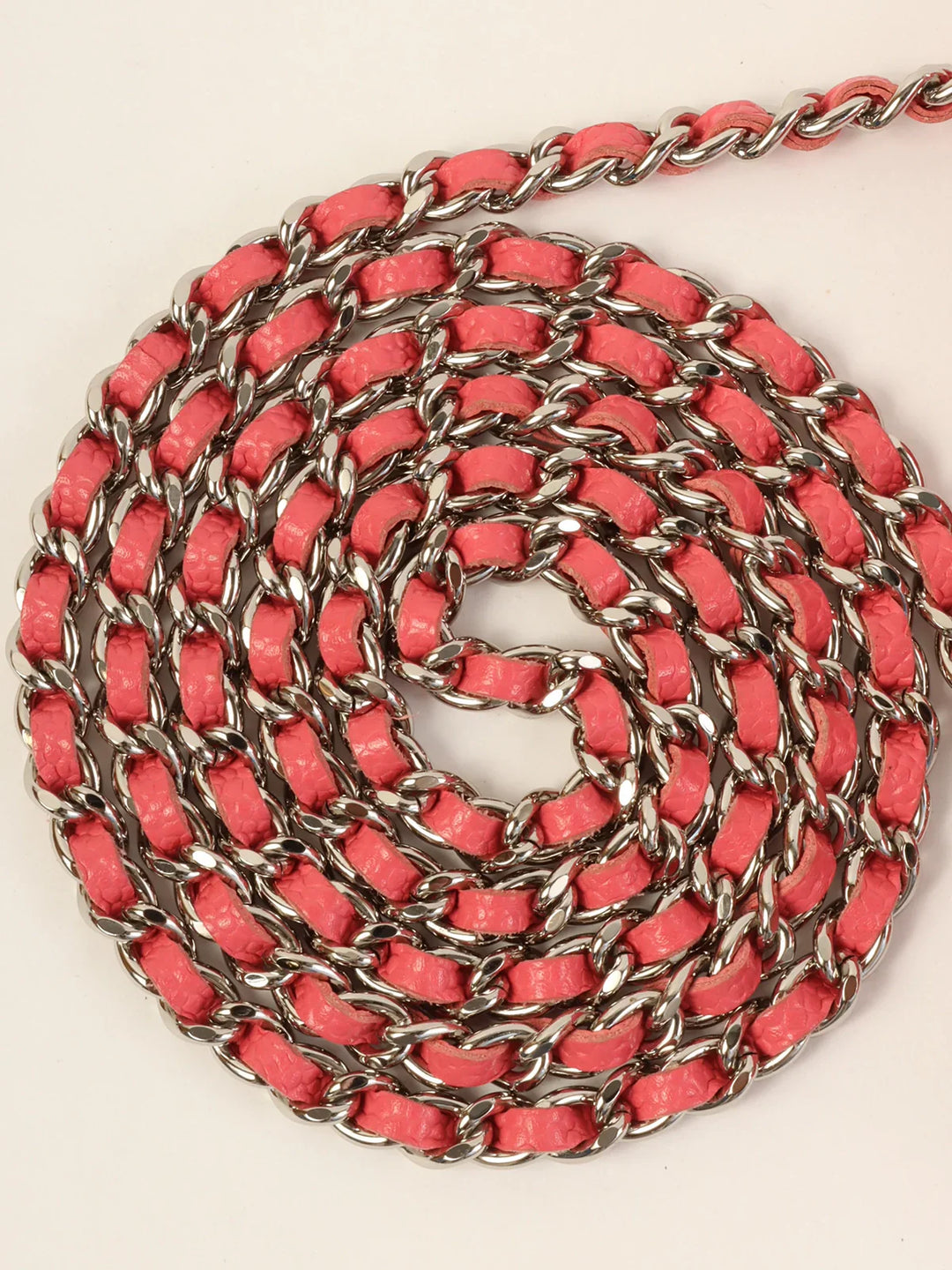 Chanel Around 2004 Made Caviar Skin Turn-Lock Mini Chain Bag Pink