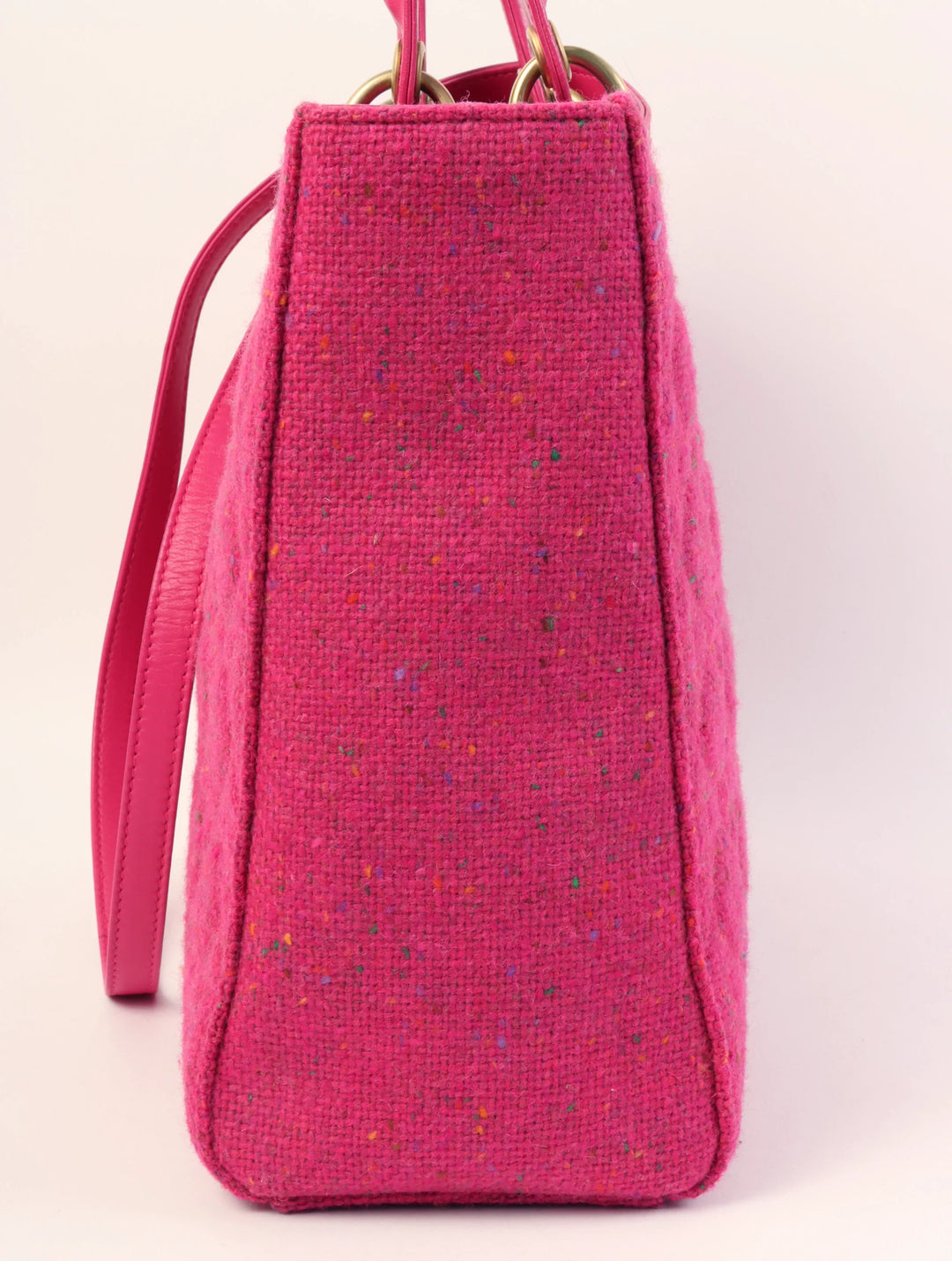 Top quality Dior Tweed Lady  2Way Bag L Pink/Multi