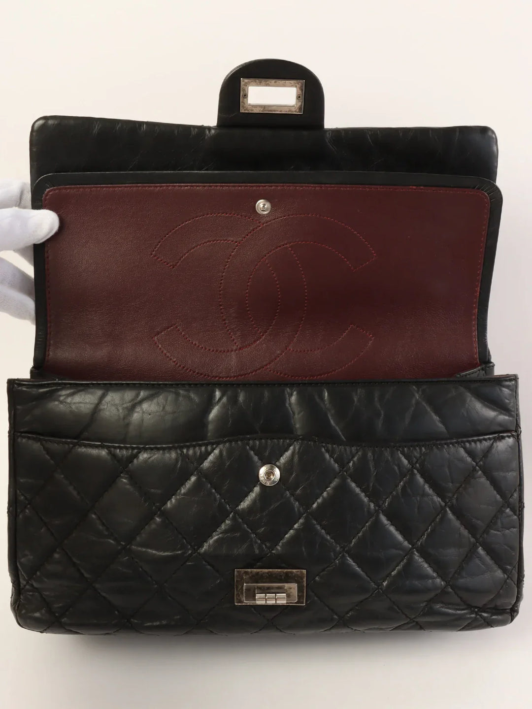 Chanel Around 2011 Made 2.55 Chain Shoulder Bag Black