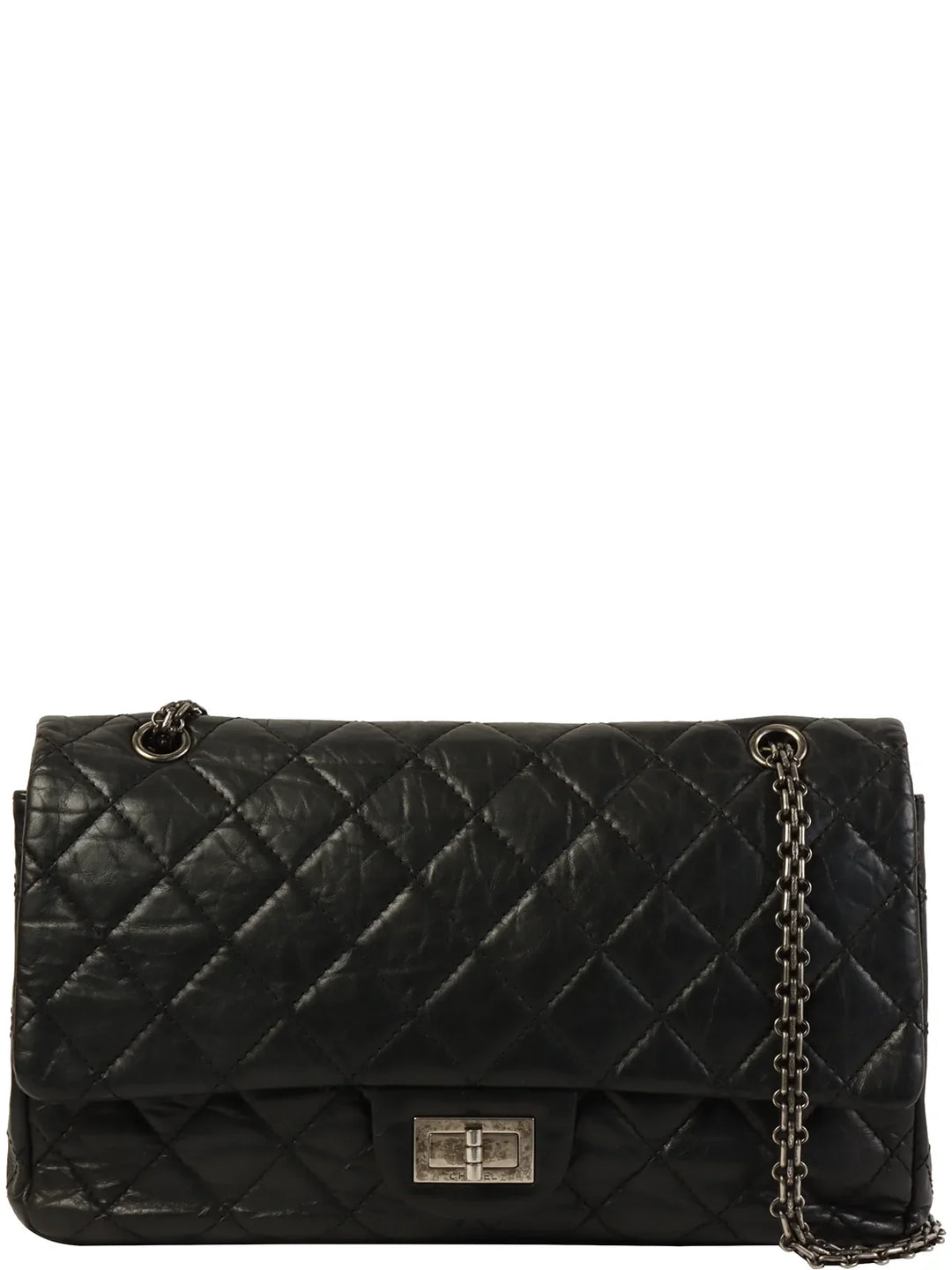 Chanel Around 2011 Made 2.55 Chain Shoulder Bag Black
