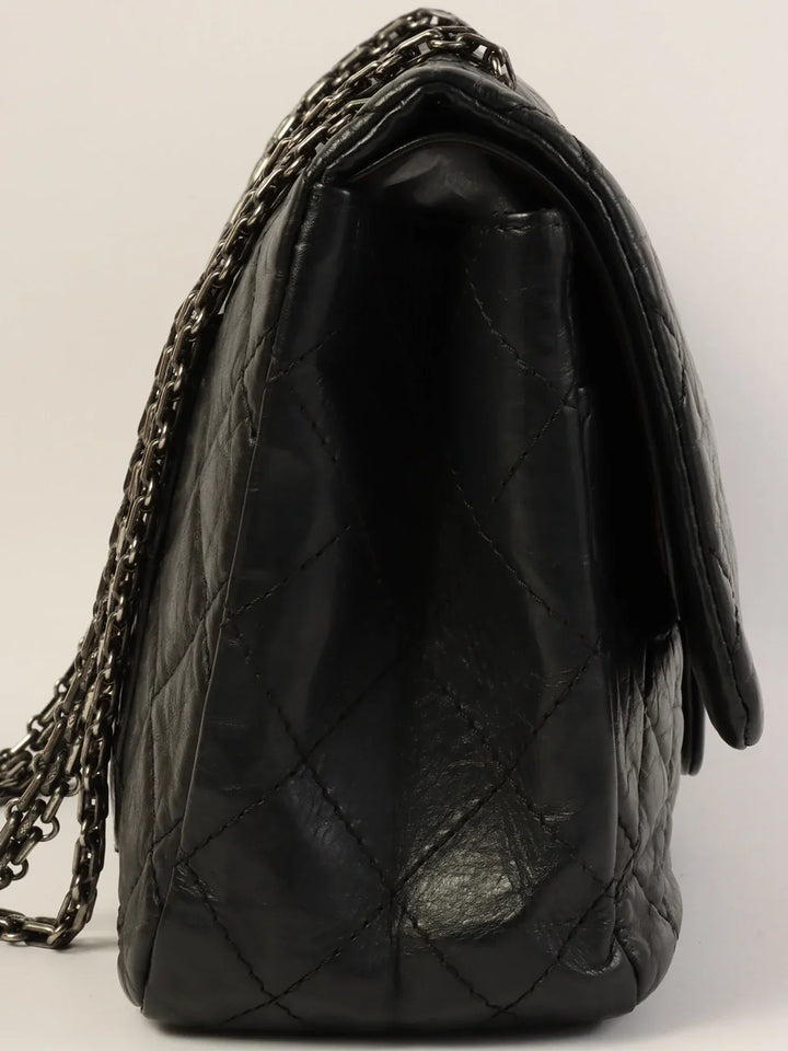 Chanel Around 2011 Made 2.55 Chain Shoulder Bag Black