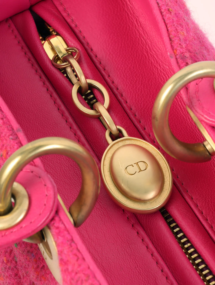 Top quality Dior Tweed Lady  2Way Bag L Pink/Multi