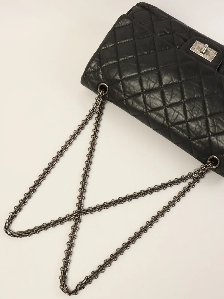 Chanel Around 2011 Made 2.55 Chain Shoulder Bag Black