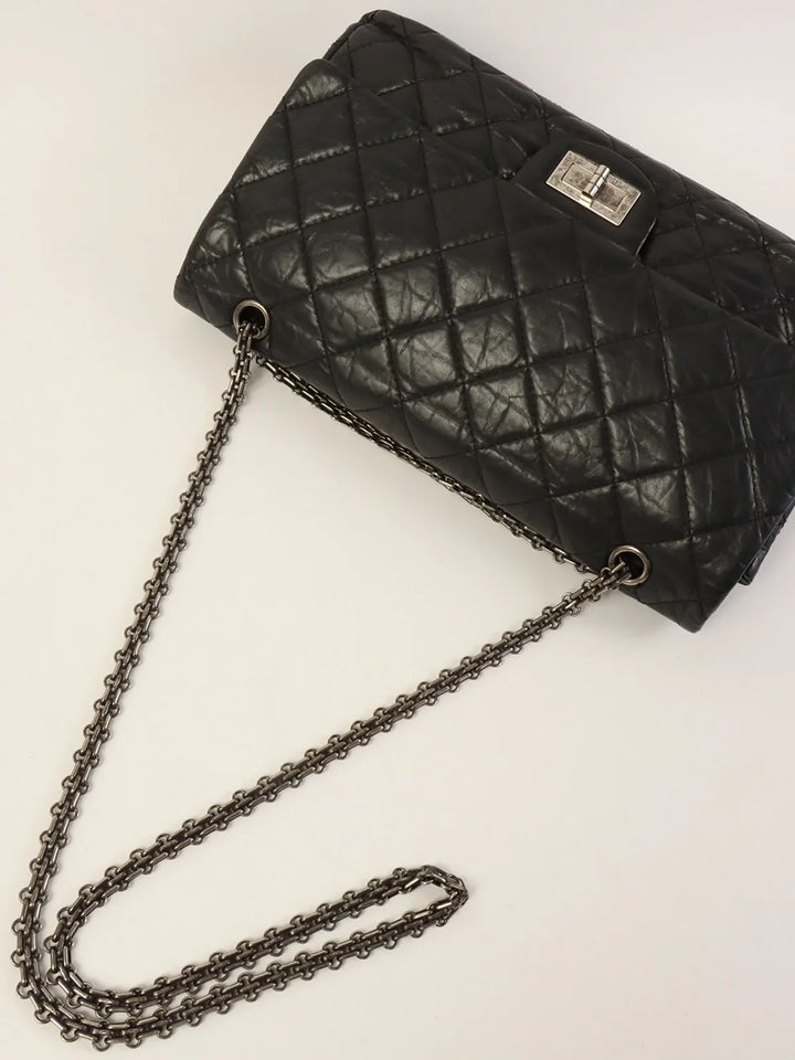 Chanel Around 2011 Made 2.55 Chain Shoulder Bag Black