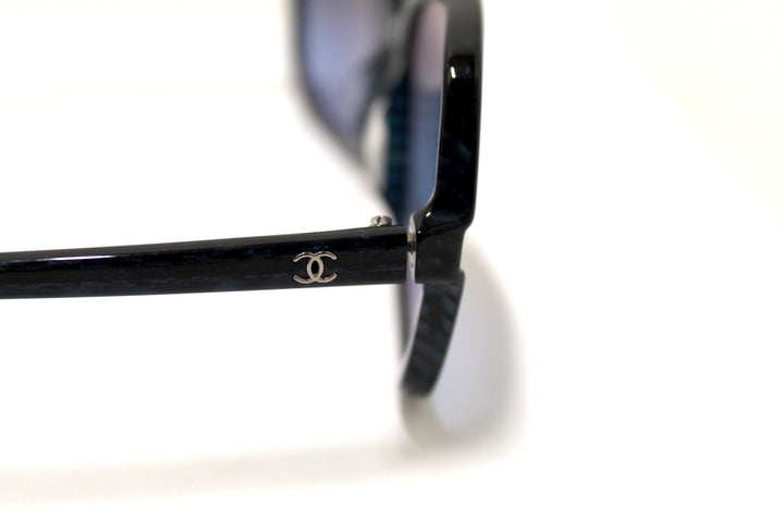 Top Quality Chanel Blue Tortoise Square Sunglasses
