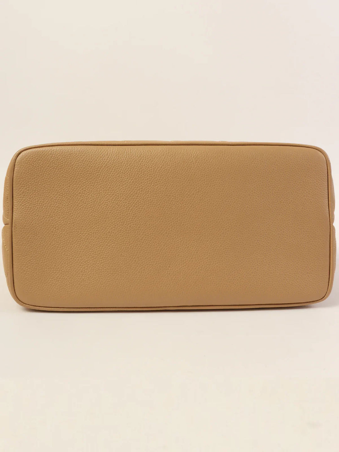 Chanel Around 2007 Caviar Skin Cc Mark Stitch Revival Tote Bag Beige