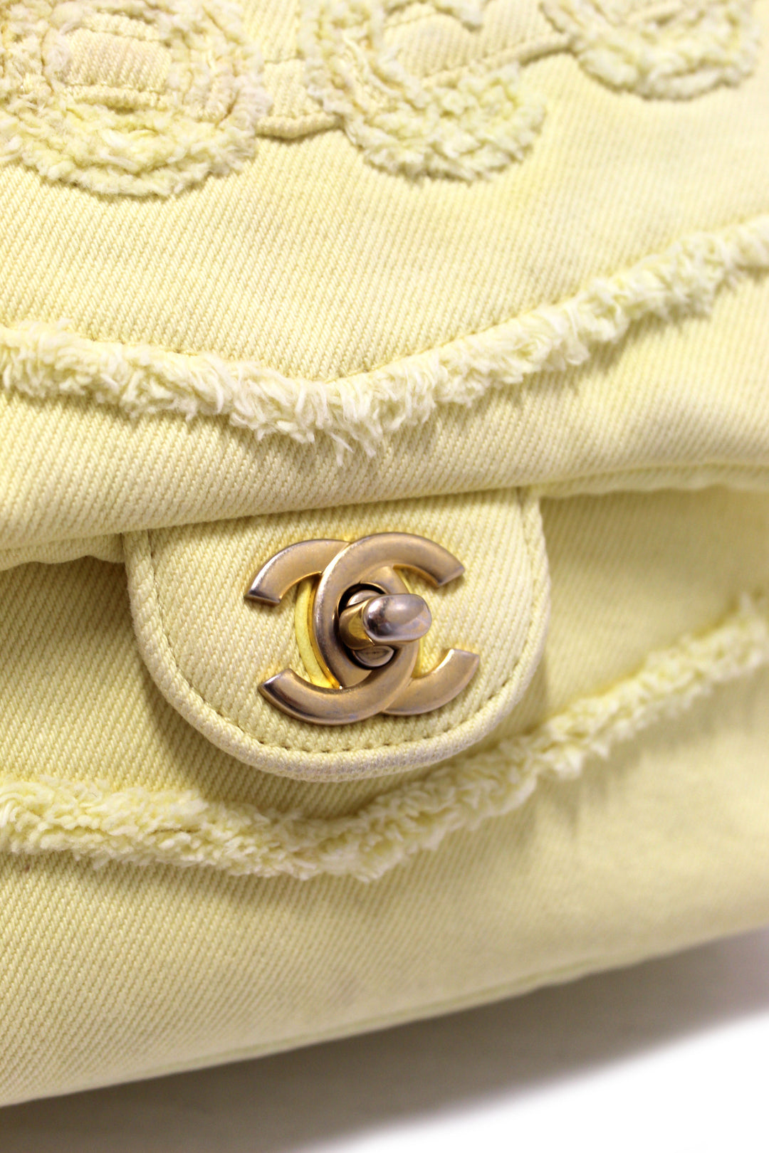 Top Quality Chanel Yellow Denim CoCo Flap Messenger Bag