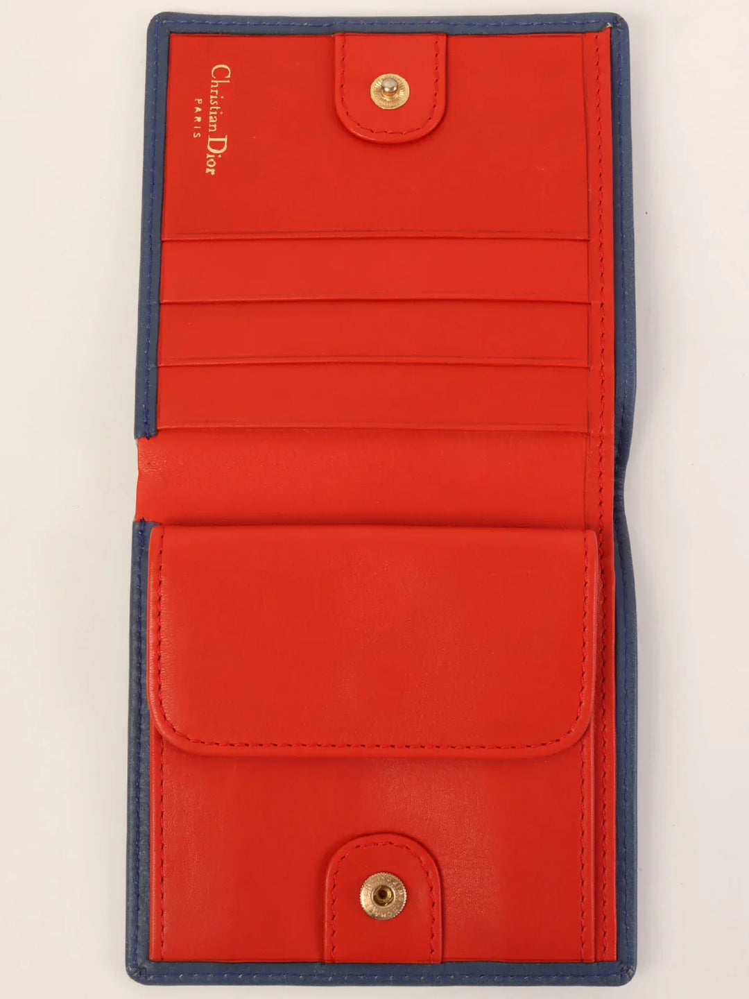 Top quality Dior Logo Plate Wallet Blue