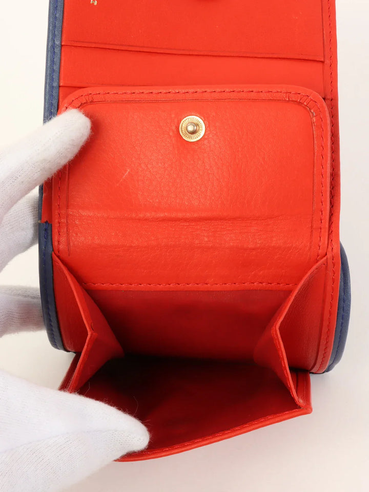 Top quality Dior Logo Plate Wallet Blue