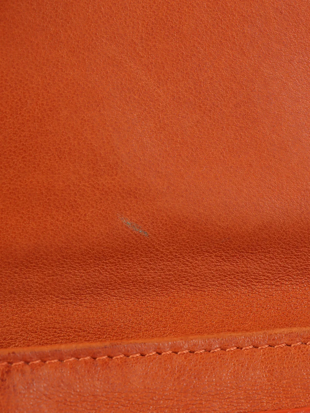 Chanel Around 1998 Made Caviar Skin Cc Mark Stitch Wallet Orange