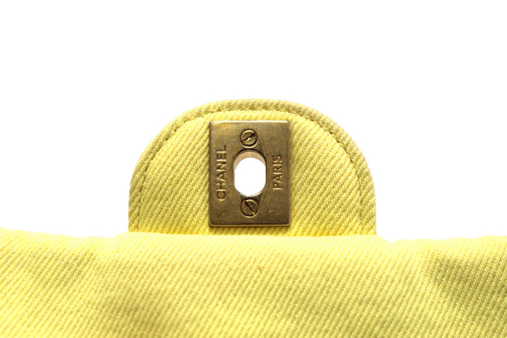 Top Quality Chanel Yellow Denim CoCo Flap Messenger Bag