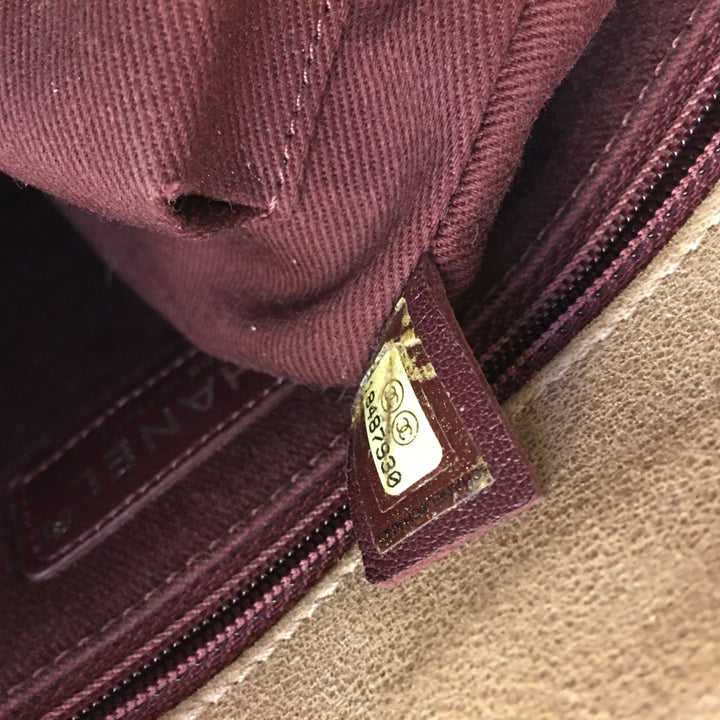 Chanel Boy Shoulder Bag in Beige Suede