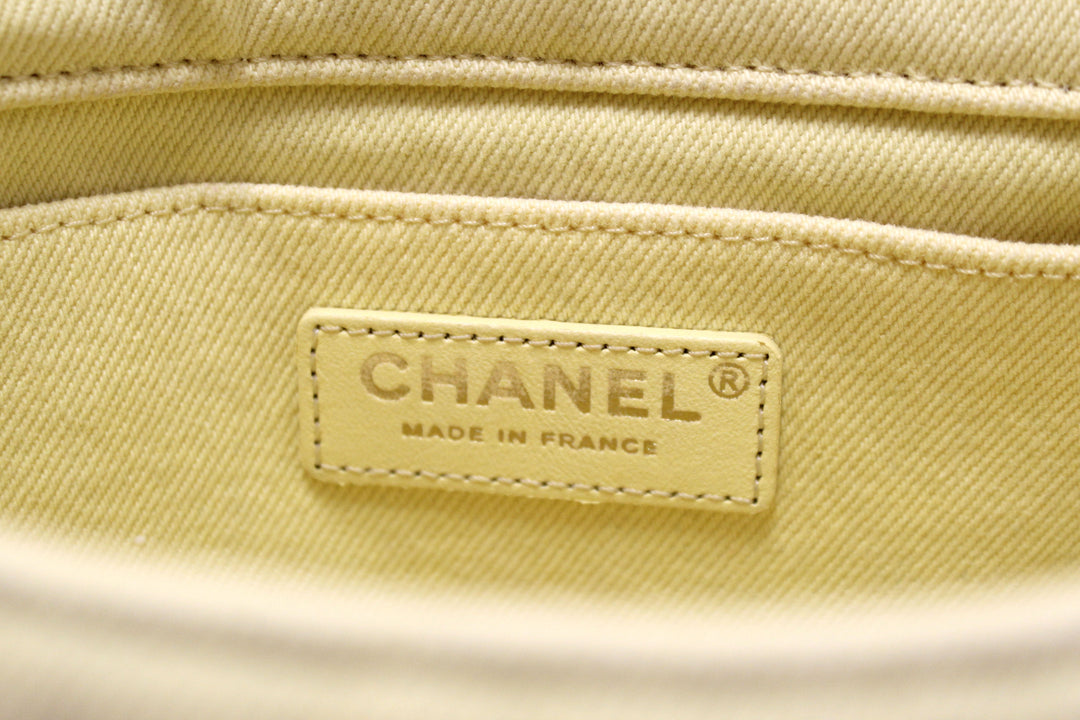 Top Quality Chanel Yellow Denim CoCo Flap Messenger Bag