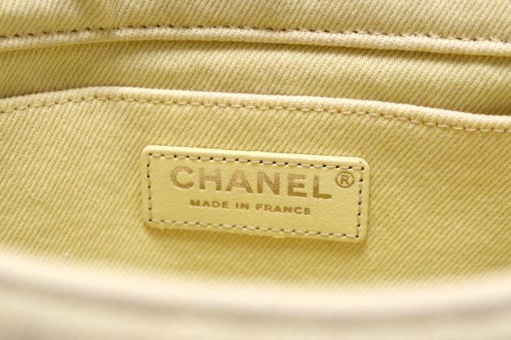 Top Quality Chanel Yellow Denim CoCo Flap Messenger Bag