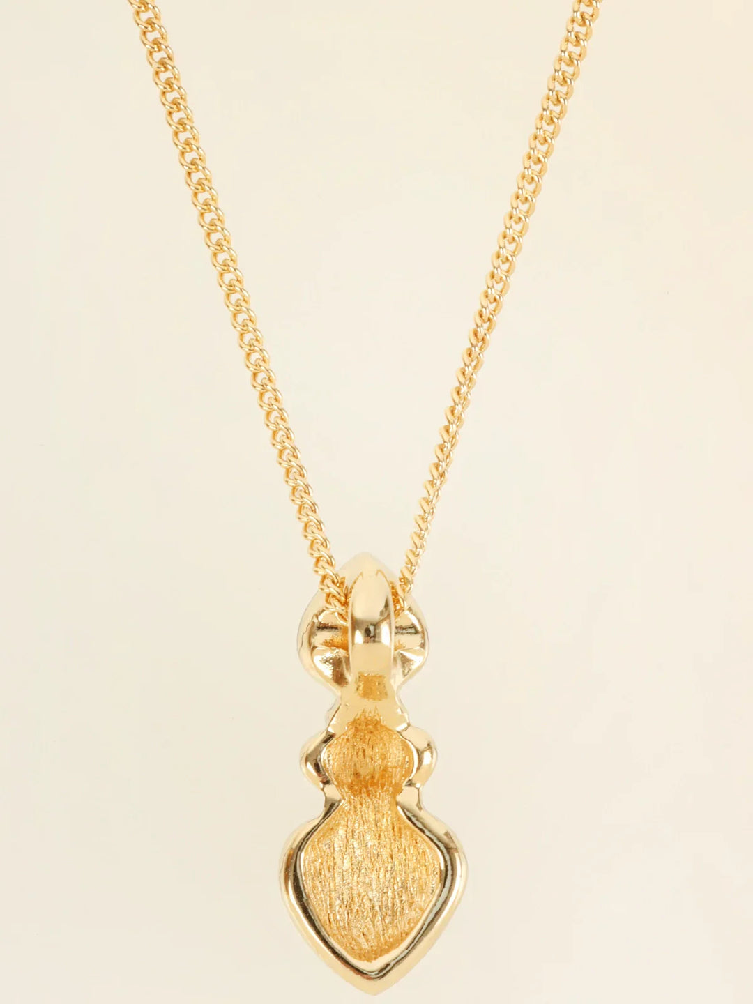 Dior Heart Rhinestone Pierced Earrings Necklace Sets Gold