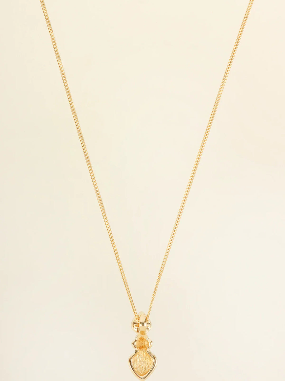 Dior Heart Rhinestone Pierced Earrings Necklace Sets Gold