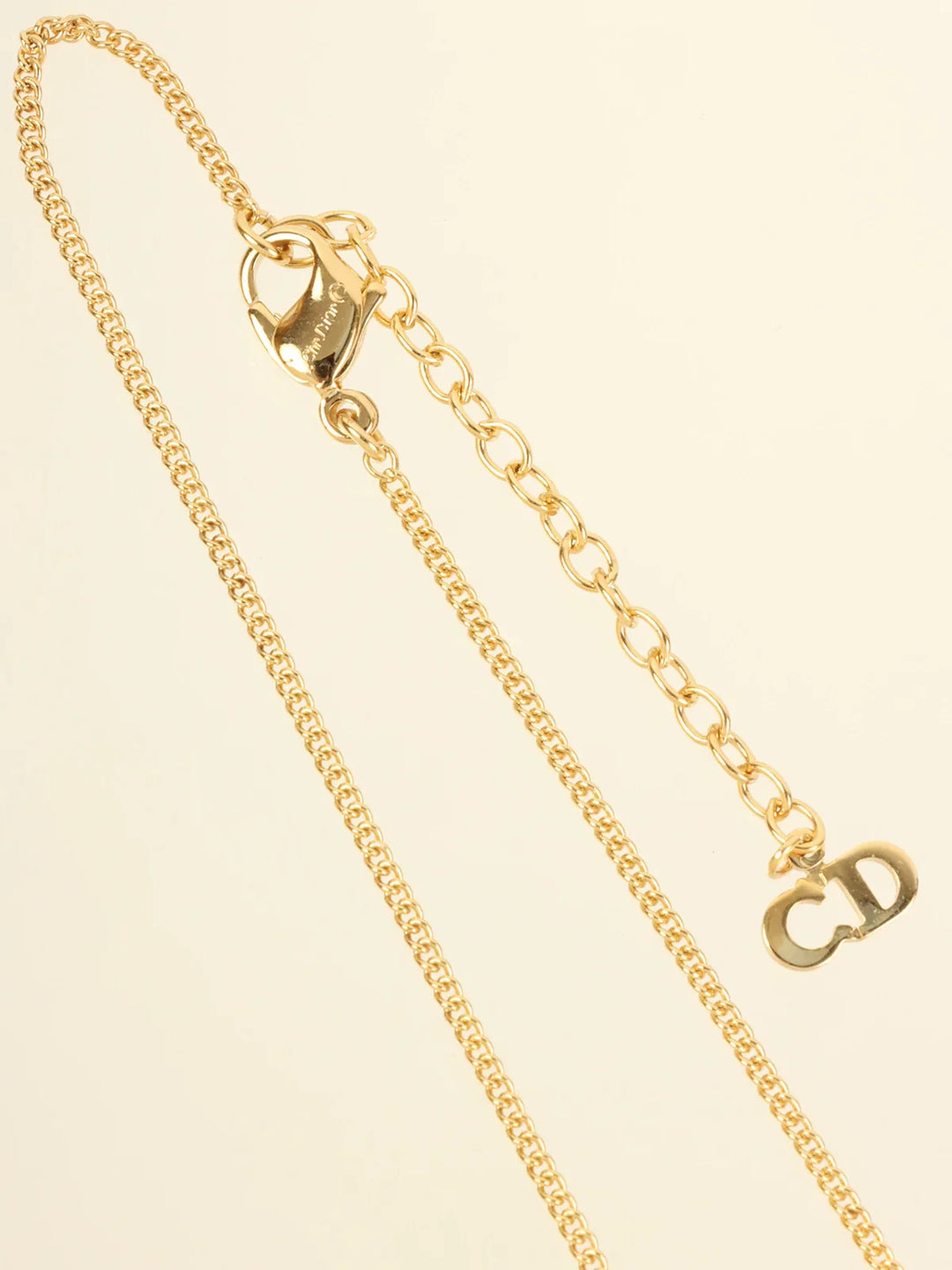 Dior Heart Rhinestone Pierced Earrings Necklace Sets Gold