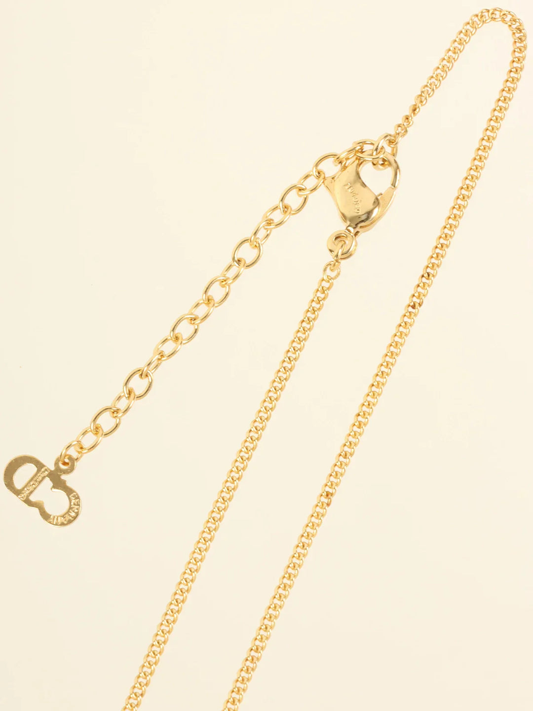 Dior Heart Rhinestone Pierced Earrings Necklace Sets Gold