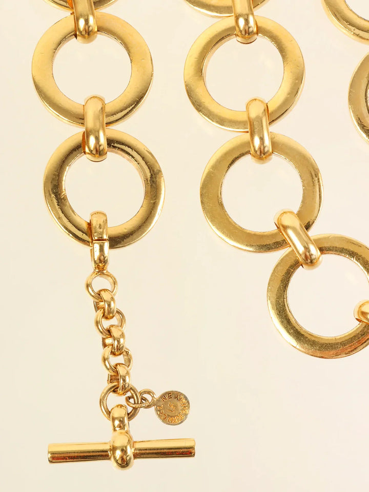 Celine Circle Logo Chain Belt Gold