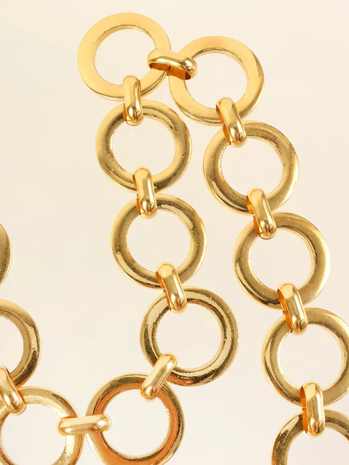 Celine Circle Logo Chain Belt Gold