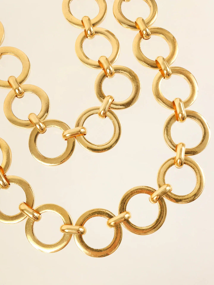 Celine Circle Logo Chain Belt Gold
