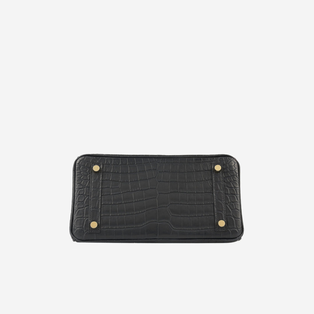 Birkin 25 - Noir Matte Croc