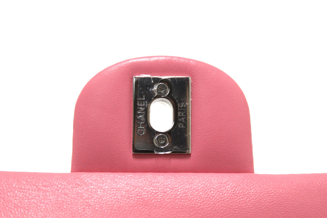 NEW Top Quality Chanel Quilted Pink Lambskin Leather Mini Square Classic Flap Bag