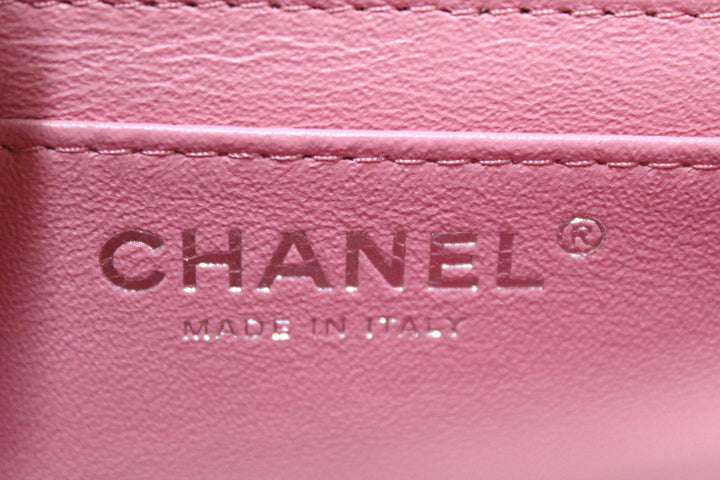 NEW Top Quality Chanel Quilted Pink Lambskin Leather Mini Square Classic Flap Bag