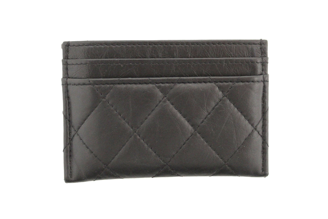 Top Quality Chanel Black Calfskin Quilted Reissue Card Holder