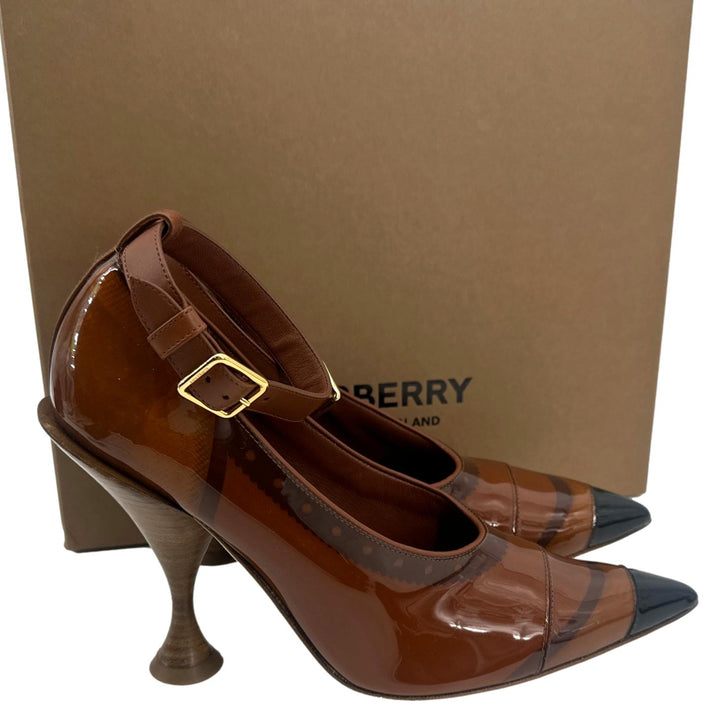 Burberry Leather Pumps Heels Brown Size 37