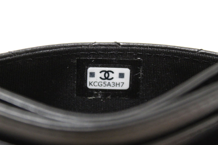 Top Quality Chanel Black Calfskin Quilted Reissue Card Holder