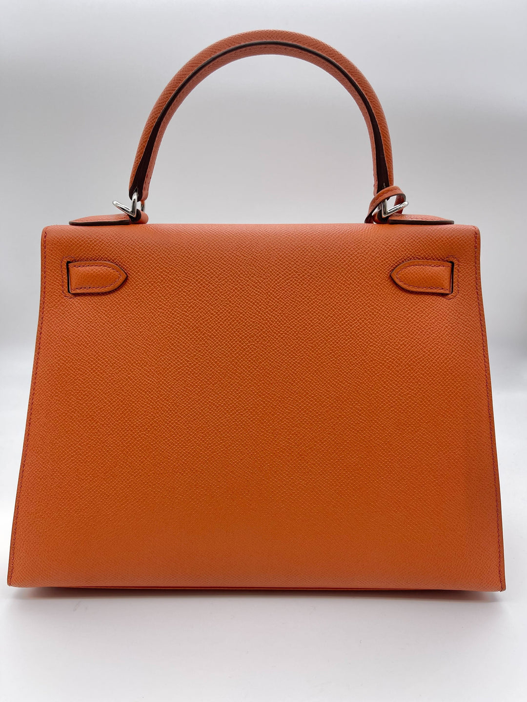 Top quality Hermes Kelly 28 Epsom Potiron Orange Palladium Hardware