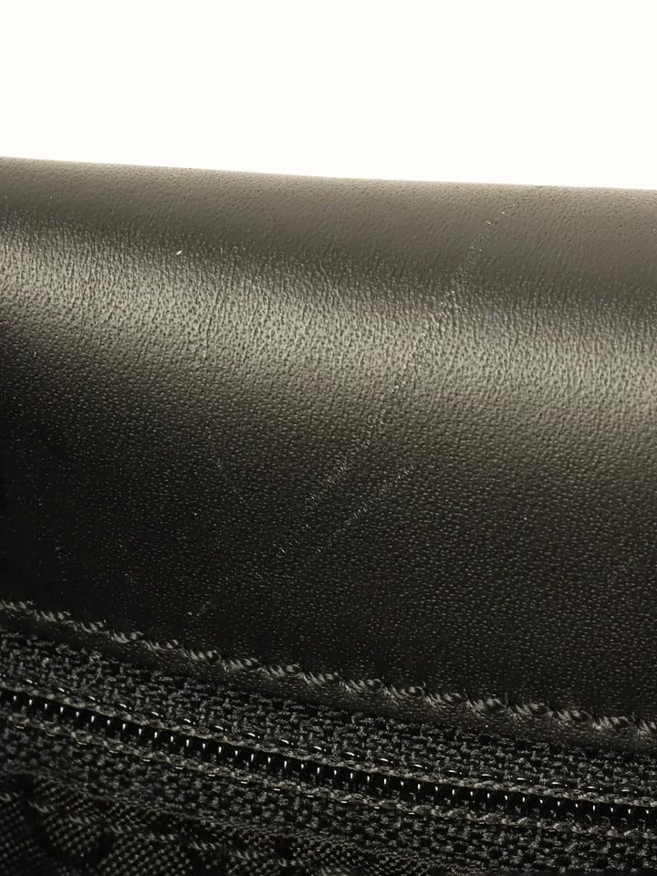 Celine C Macadam Pattern Logo Plate Shoulder Bag Black