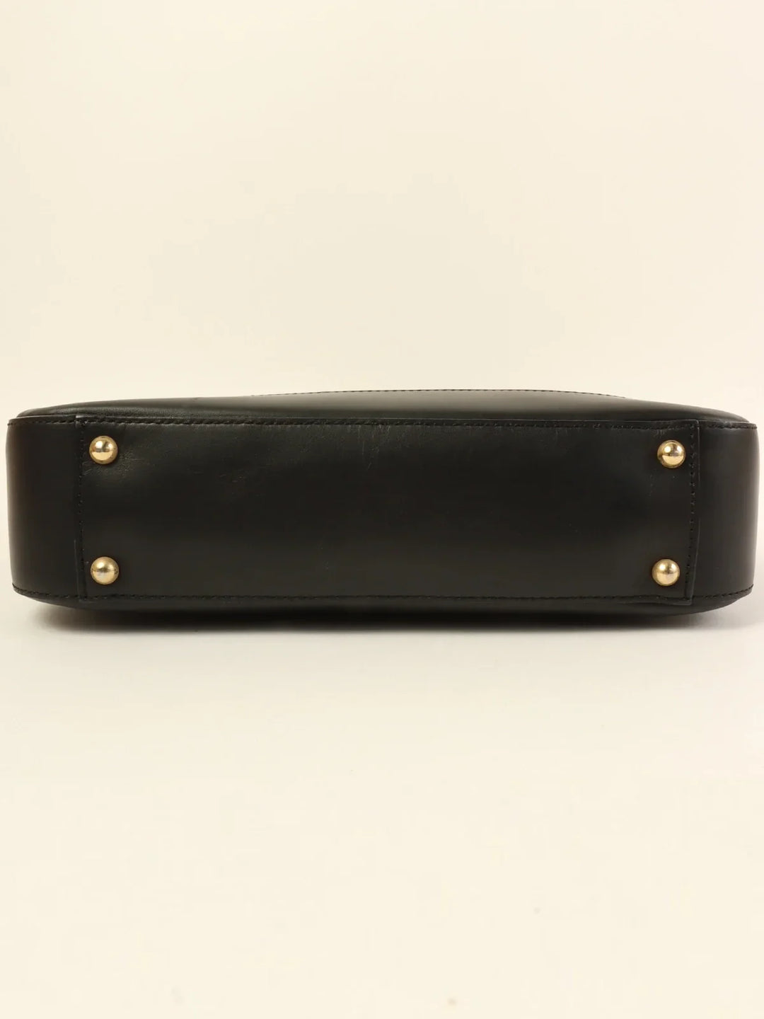 Celine C Macadam Pattern Logo Plate Shoulder Bag Black