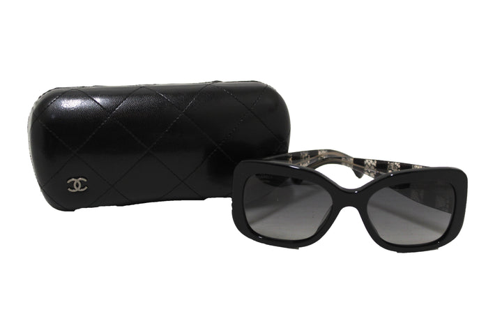 Top Quality Chanel Black Lace Effect Sunglasses