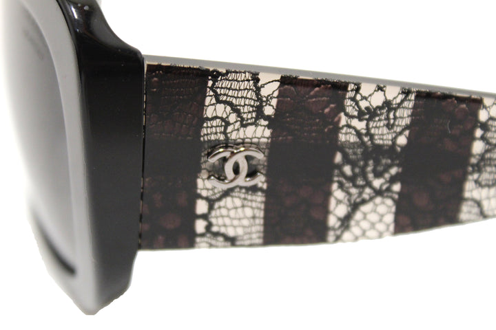 Top Quality Chanel Black Lace Effect Sunglasses