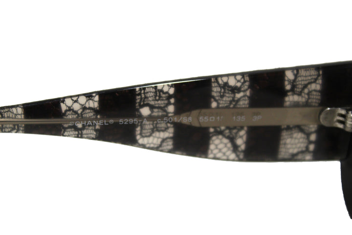 Top Quality Chanel Black Lace Effect Sunglasses