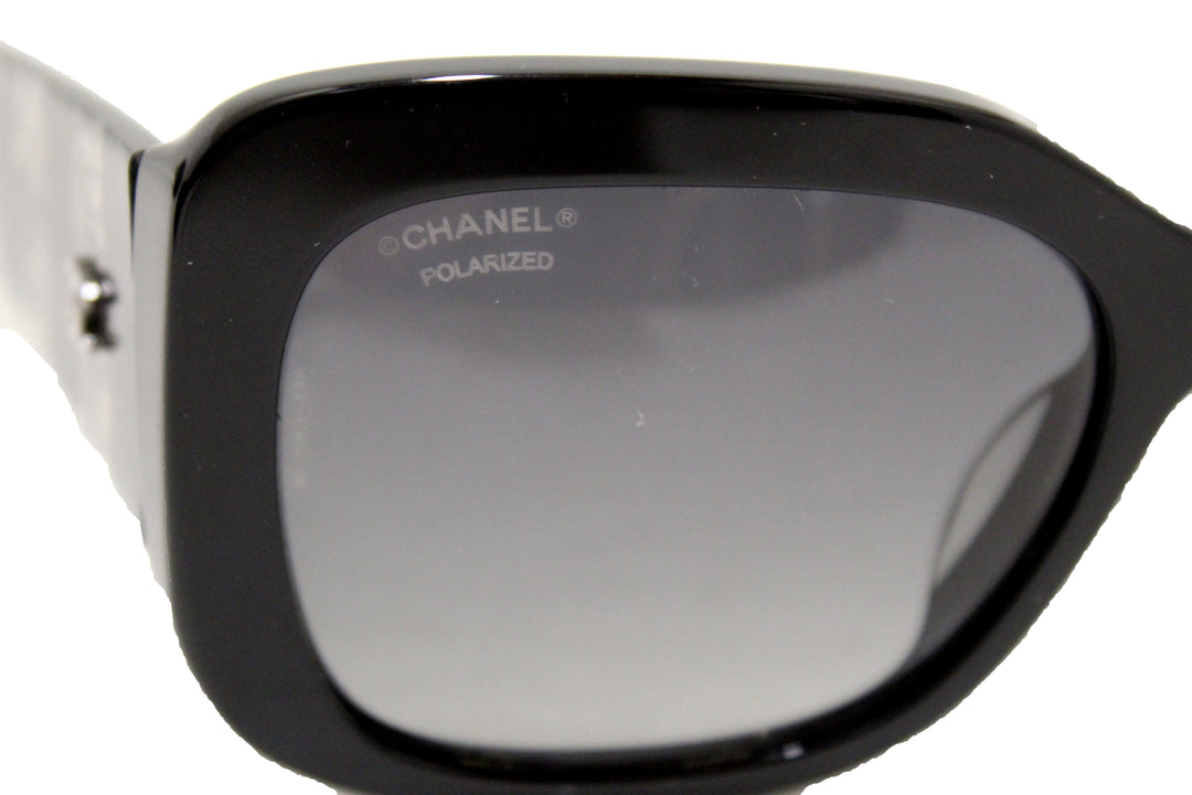 Top Quality Chanel Black Lace Effect Sunglasses